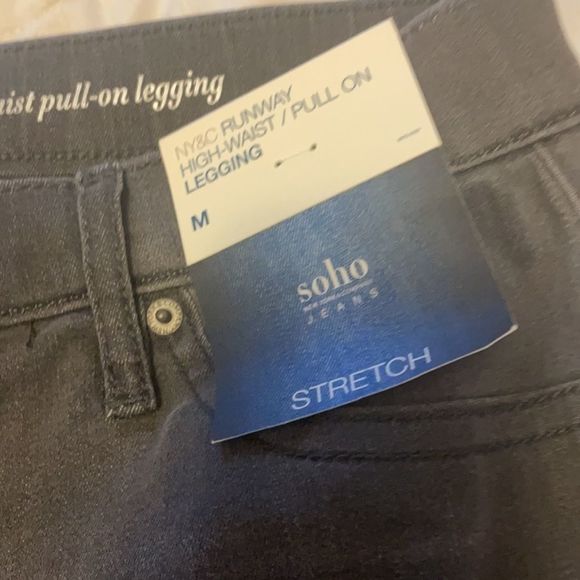 NWT NY N CO High waisted pull leggings on leggings size 8 - Picture 2 of 6